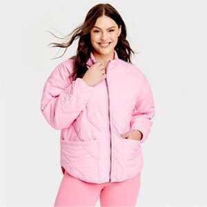 All in Motion Quilted Puffer Jacket Pink Size XL